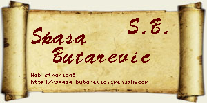 Spasa Butarević vizit kartica